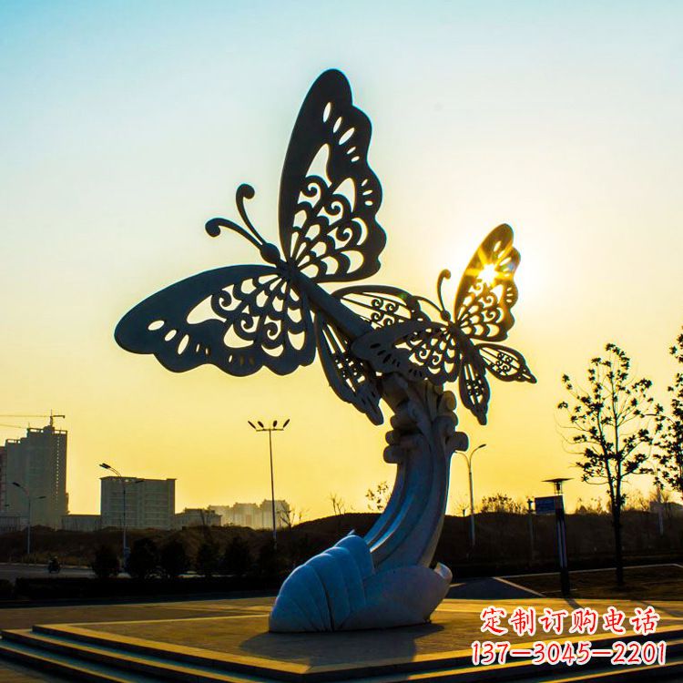 河南铸造不锈钢蝴蝶雕塑