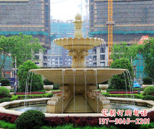 河南户外多层喷泉石雕