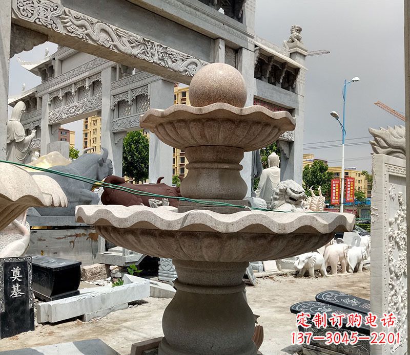 河南户外多层喷泉石雕 (4)