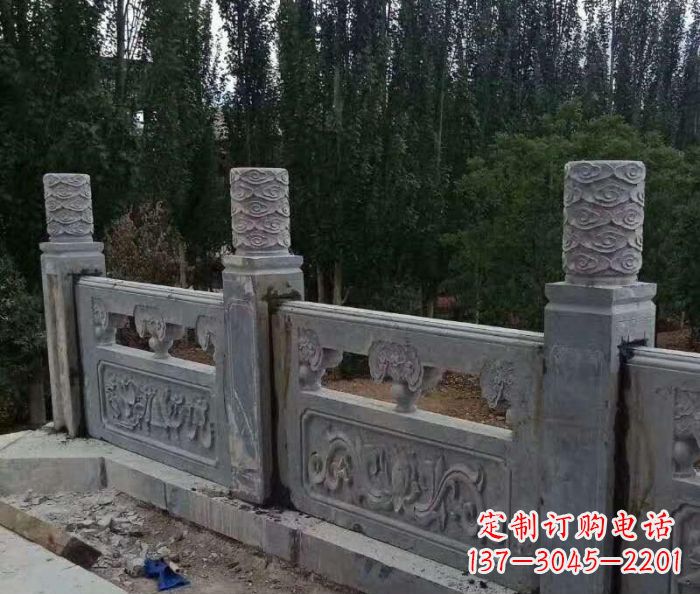 河南护城河建筑石雕栏板 (3)