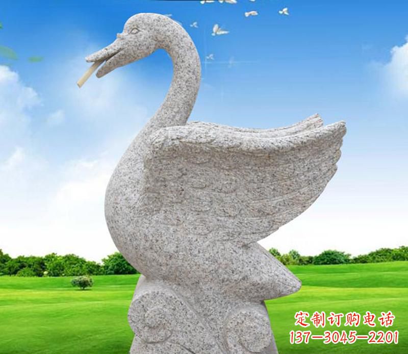 河南花岗岩艺术天鹅雕塑
