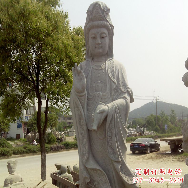 河南中领雕塑定制--品质观音菩萨石雕