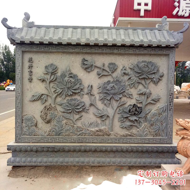 河南精致影壁雕塑,贵宾大门落成仪式与祥和气息并存