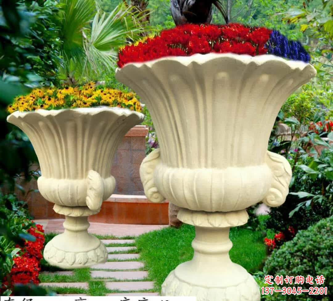 河南花园景观花盆石雕