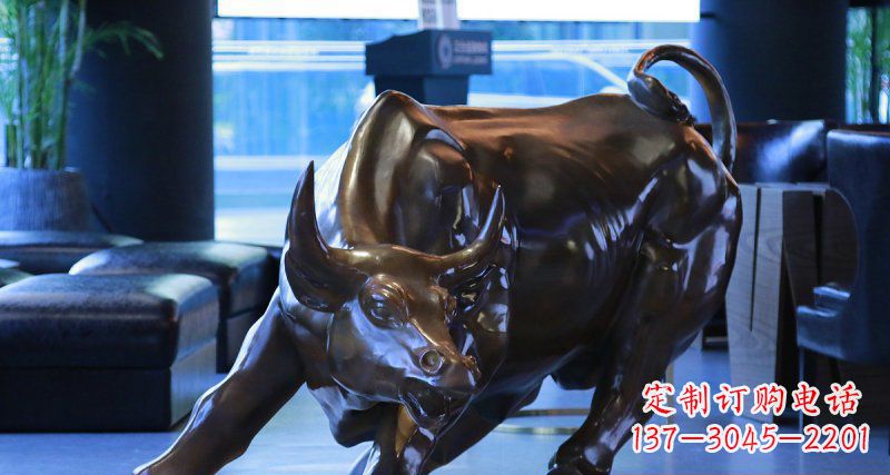 河南华尔街牛招财铜雕——精美装点空间,招财进宝