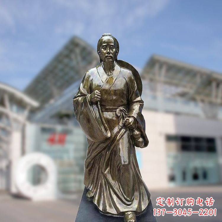 河南华佗仿铜玻璃钢雕塑