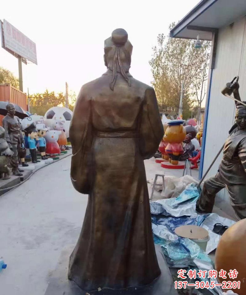 河南精美雕塑永流传——华佗名医铜雕(定制)
