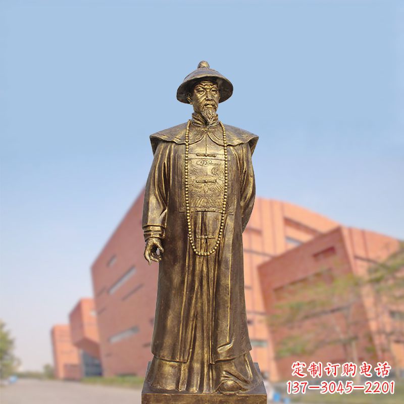 河南黄铜曾国藩铸铜雕像-学校校园历史文化名人著名民族英雄人物雕塑