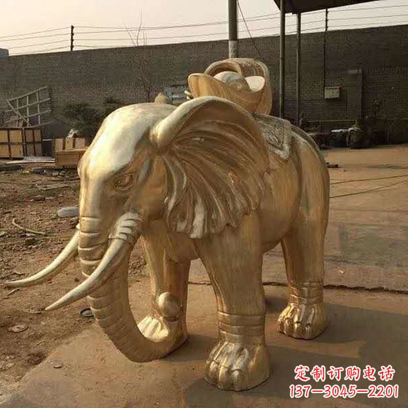 河南黄铜大象雕塑
