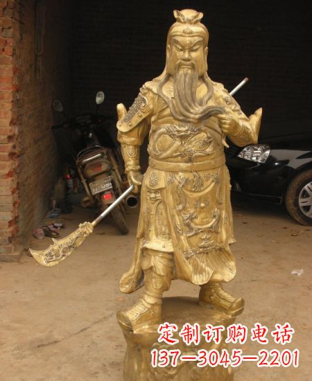 河南优美勇猛的关公雕塑