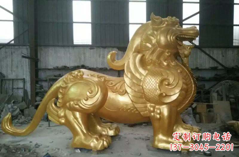 河南黄铜貔貅雕塑