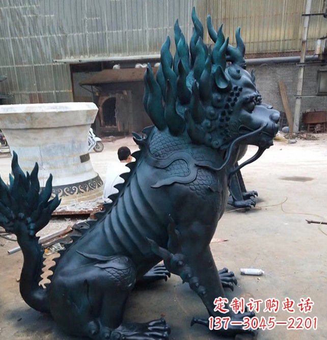 河南黄铜麒麟雕塑