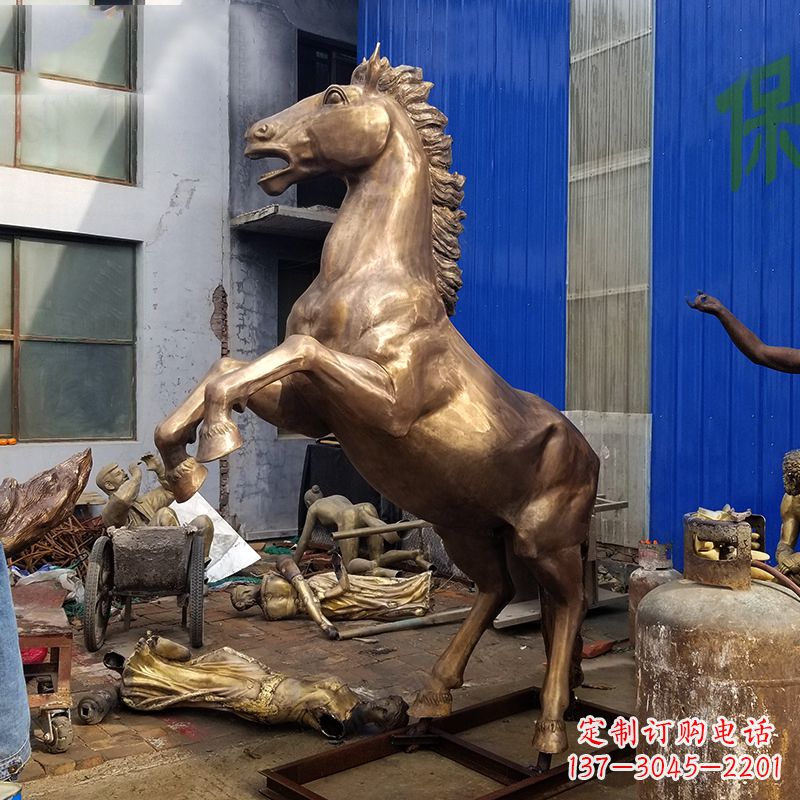 河南黄铜马儿雕塑