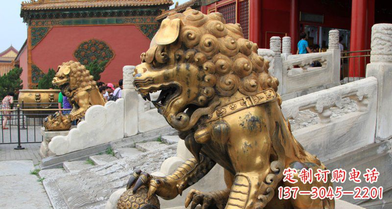 河南黄铜狮子故宫狮雕塑