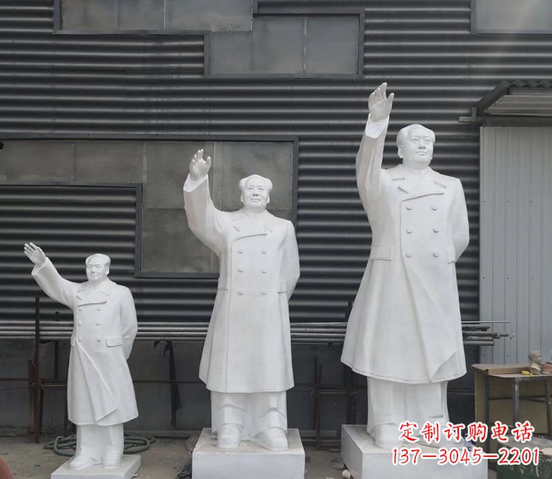 河南追随主席足迹,收藏挥手毛主席校园伟人石雕