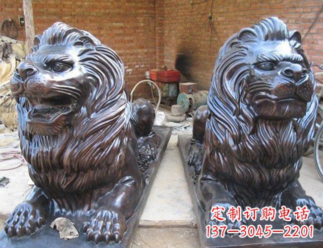 河南汇丰狮子铜雕塑