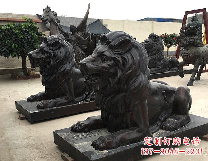 河南汇丰手工铸铜狮子雕塑