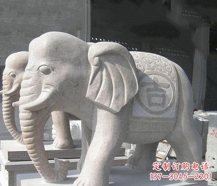 河南吉祥大理石大象雕塑,古典雅致、品质优质