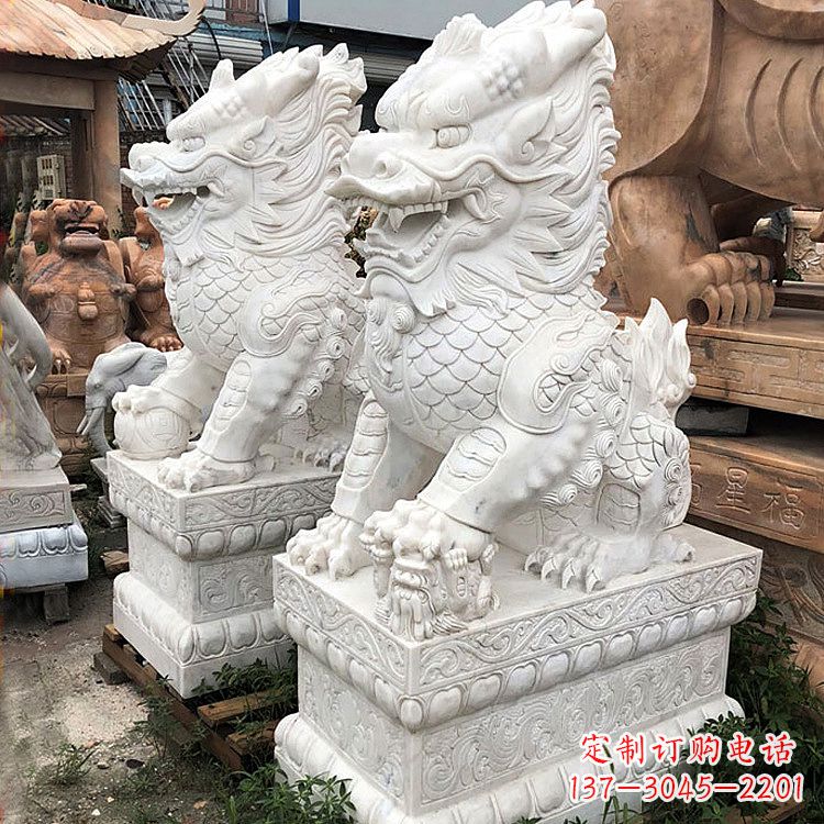 河南财富守护神:吉祥纳福麒麟石雕