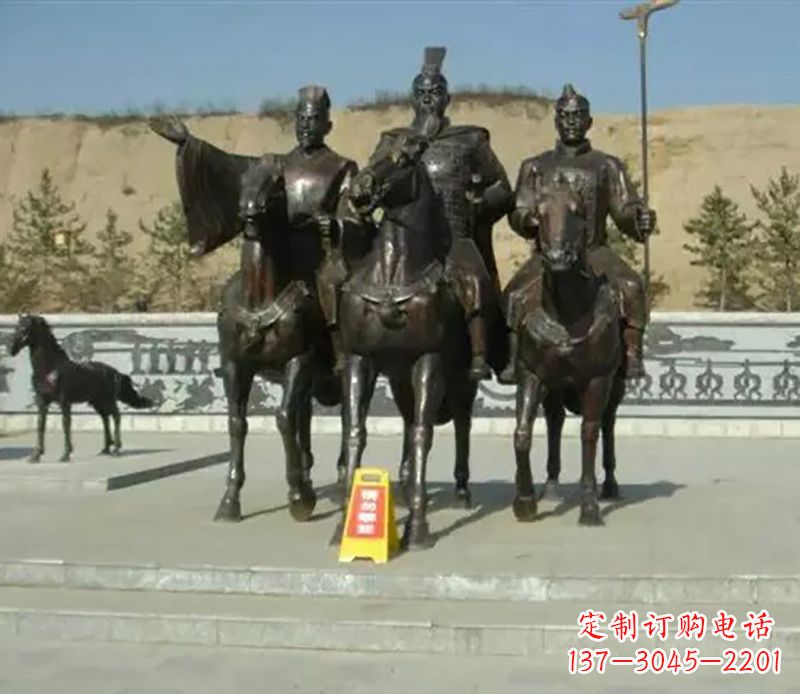河南将军骑马广场景观铜雕