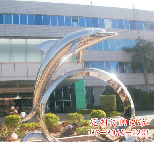 河南精致的不锈钢海豚雕塑