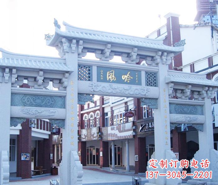 河南唯美传神的石雕牌坊