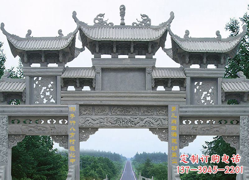 河南金昌石雕牌坊雕刻