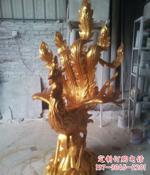 河南金凤凰玻璃钢仿铜动物雕塑