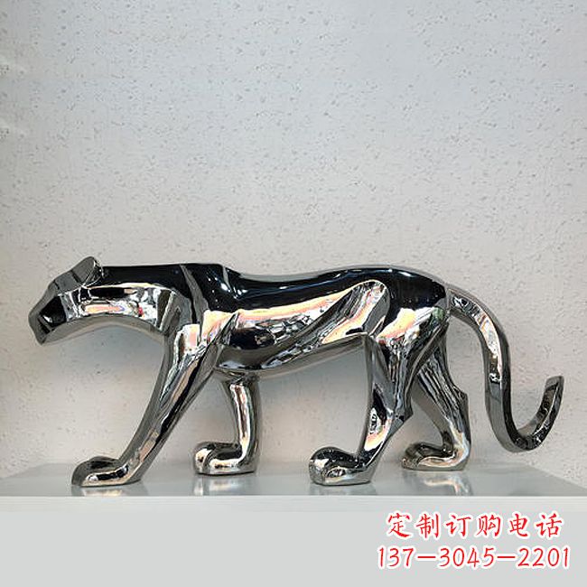 河南杰出的不锈钢金钱豹雕塑