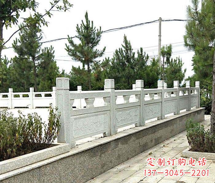 河南景区大理石栏杆石雕_2