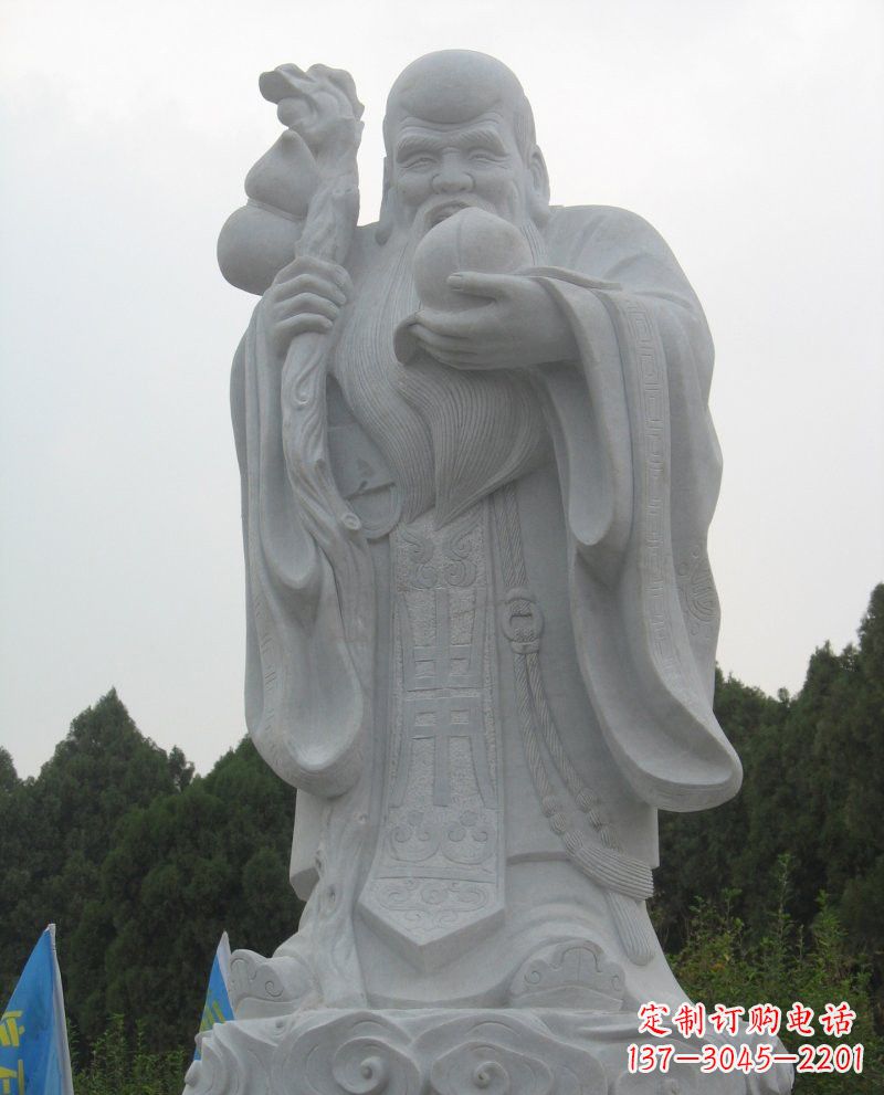 河南大理石老寿星雕塑,重现传统文化的美好