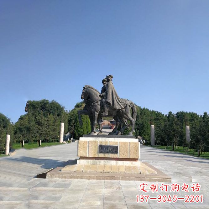 河南景区广场历史名人王昭君铜雕塑