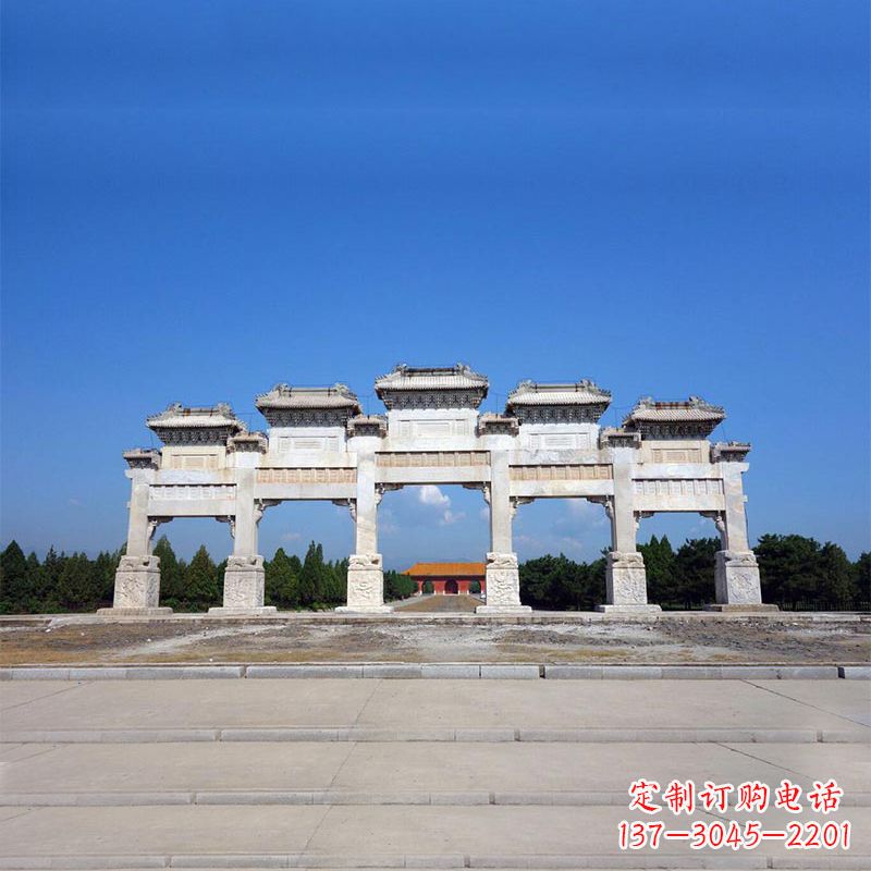 河南山西景区牌楼石雕,让您的景区更加绚丽多彩