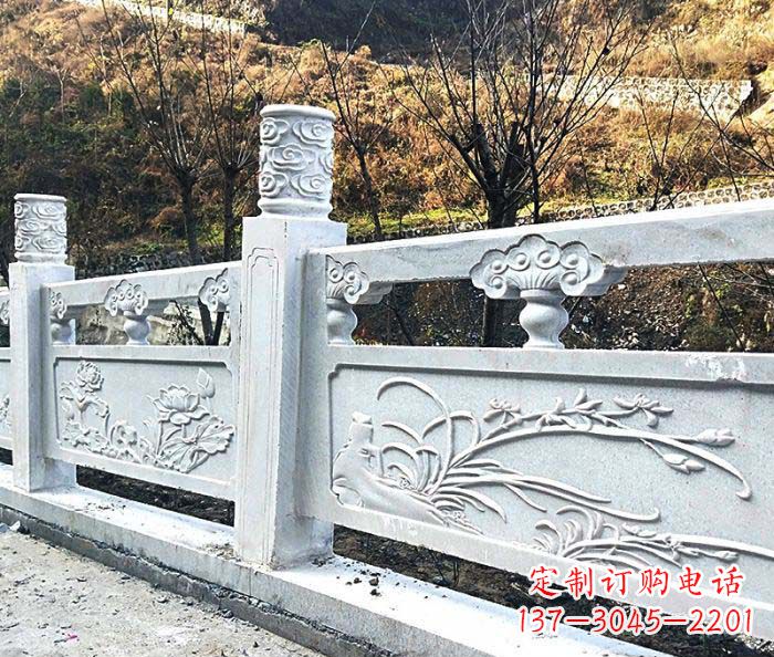 河南领雕-汉白玉石浮雕栏板