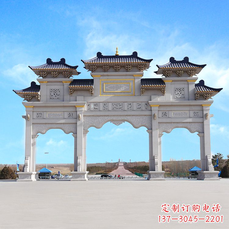 河南牌坊雕塑定制,让您的景点更出彩