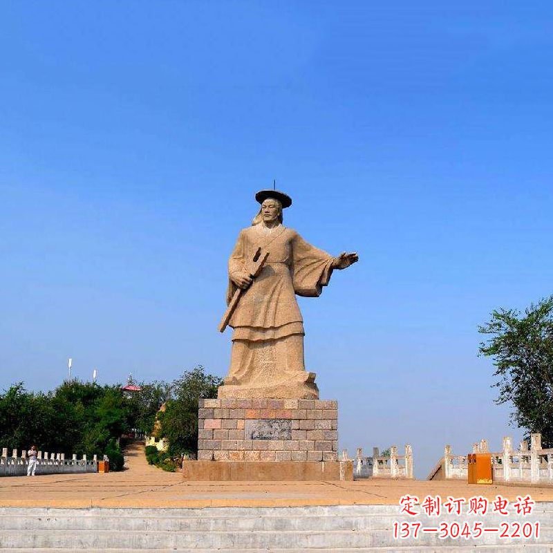 河南景区景点历史名人著名治水人物大禹石雕像