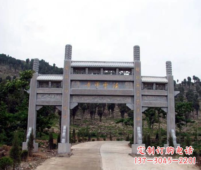 河南景区三门牌坊石雕 (17)