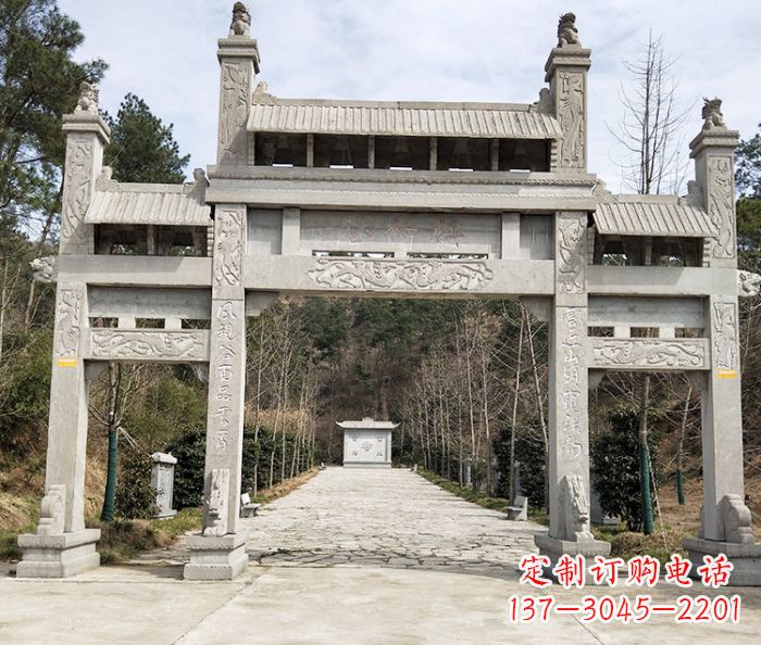 河南中领雕塑定制牌坊石雕