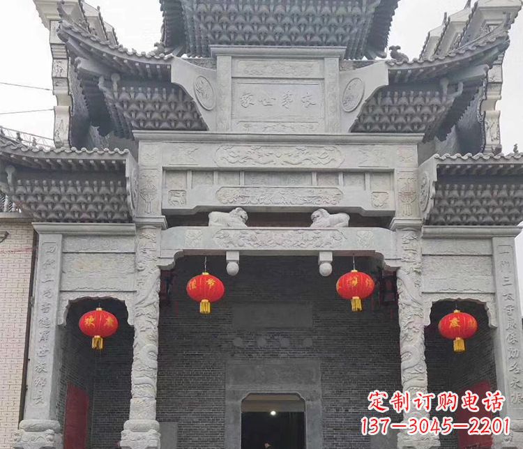 河南中领雕塑:专业定制牌坊石雕