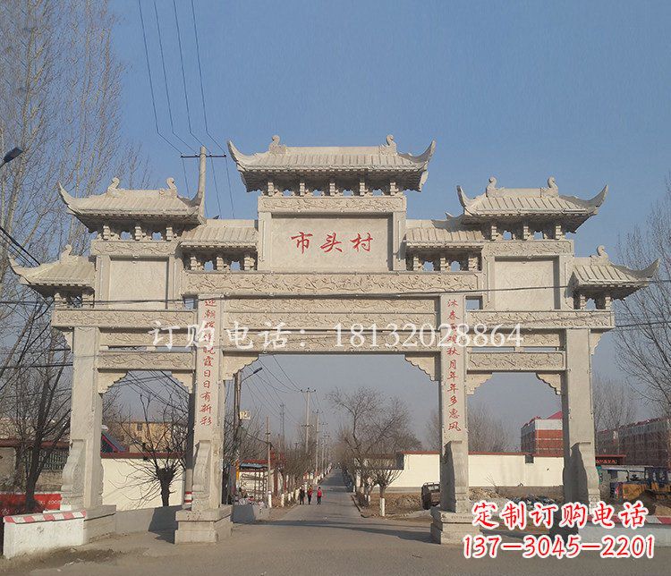 河南景区三门七楼石雕牌坊——精美绝伦的牌坊雕塑