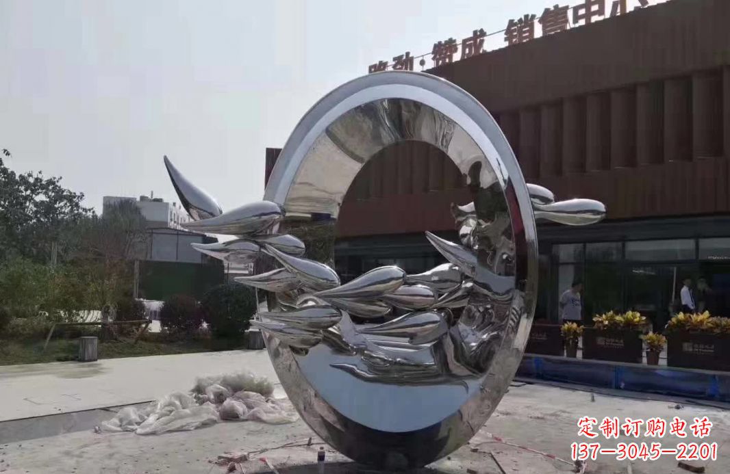 河南艺术级镜面不锈钢龙雕塑