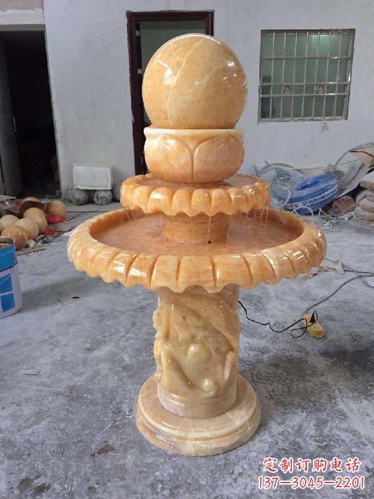 河南品位客厅的福气——风水球雕塑