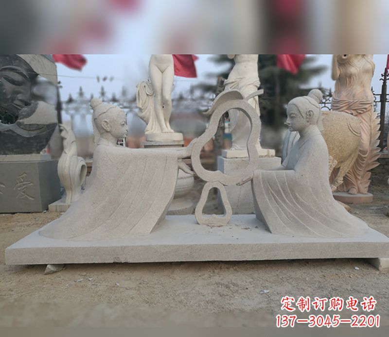 河南孔融让梨石雕