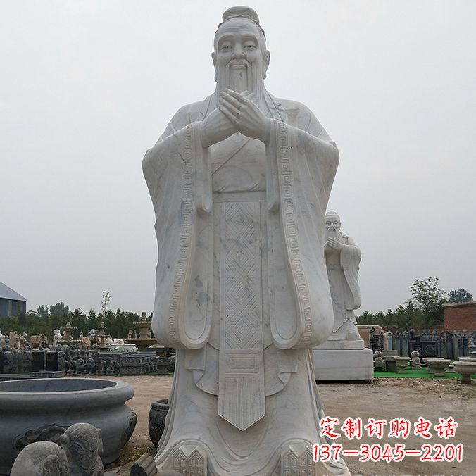 河南孔子玻璃钢雕塑
