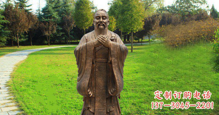 河南传承中国历史文化,具有永恒魅力的孔子公园铜雕