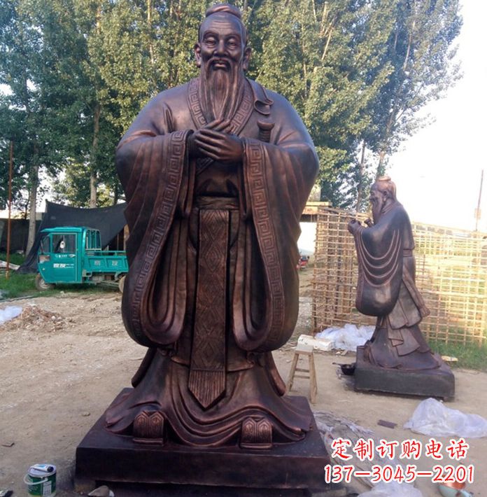 河南孔子讲学雕塑