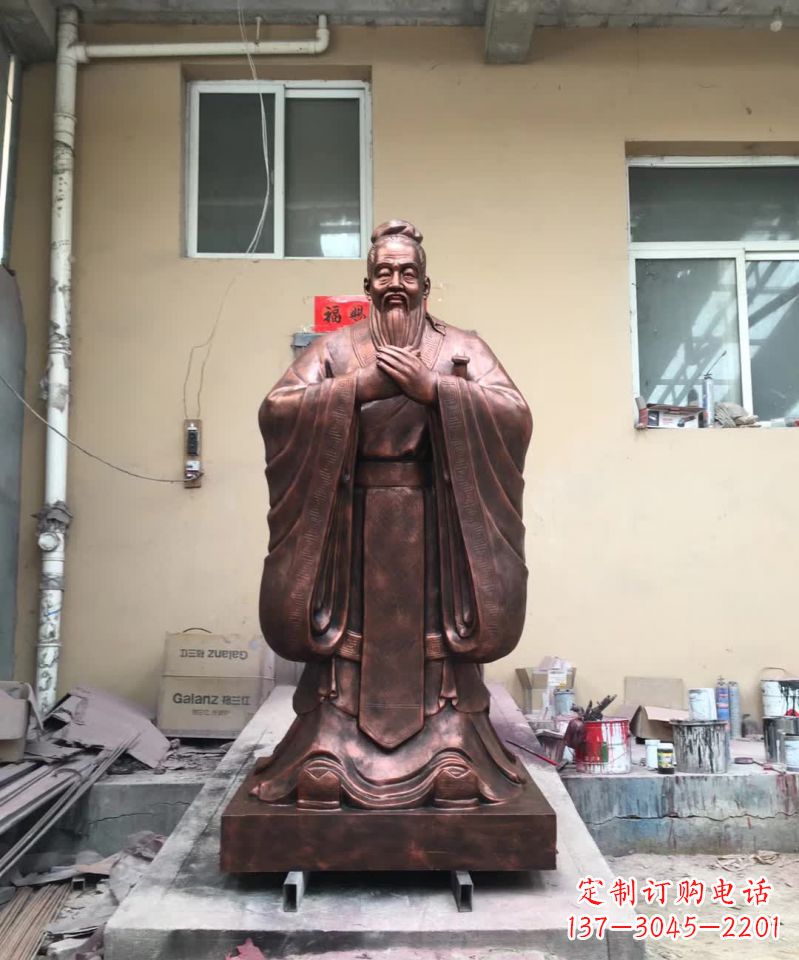 河南孔子名人雕塑