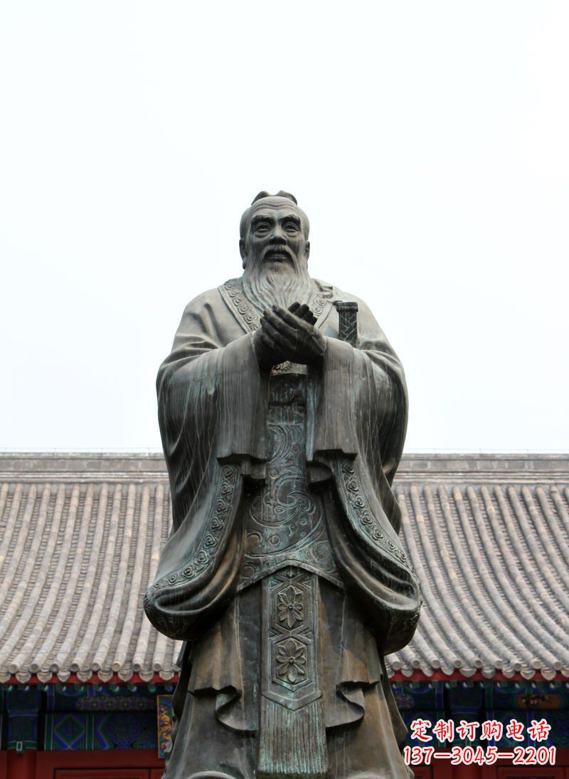 河南高雅古典,孔子青铜雕塑