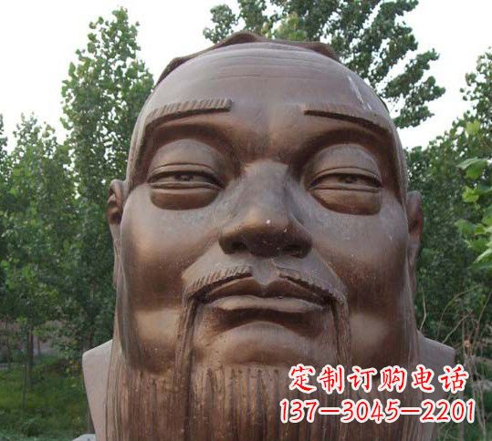 河南中领雕塑致敬孔子,精美高雅的孔子铜雕头像