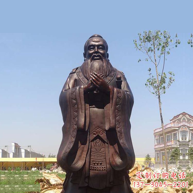 河南孔子铜雕塑,传承中华文化的传奇精品